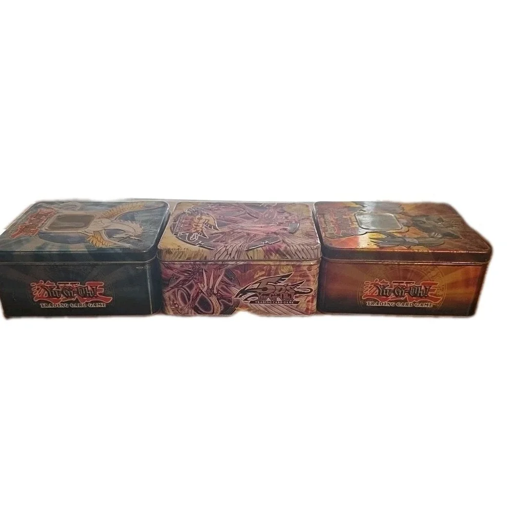 3 YuGiOh Empty Collectible Tins Majestic‎ Dragon, Elemental Hero, Crystal Beast